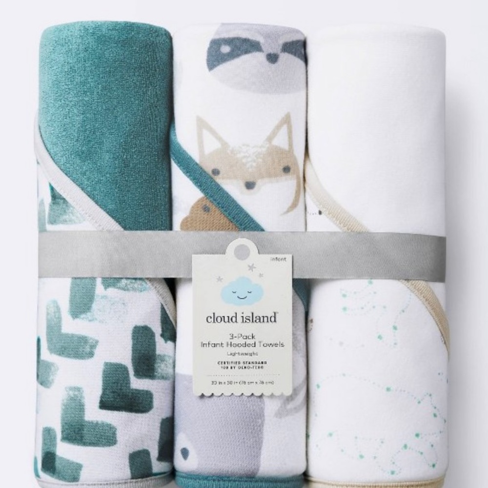 3-Pack Infant Hooded Towels